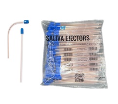 BRITEDENT Saliva Ejectors Clear Body With Blue Tips 100/Pk BSI-9001 - £5.99 GBP