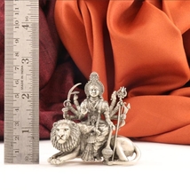 BIS HALLMARKED 925 Silver Antique 3D Durgadevi Idol - pure silver gift items  - £63.74 GBP+