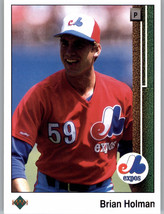 1989 Upper Deck 356 Brian Holman Rookie Montreal Expos - £0.77 GBP