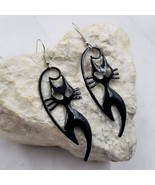 Halloween Goth Black Cat Dangle Earrings - €11,86 EUR
