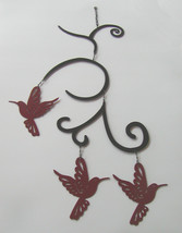 Spinning Metal Garden Porch Hummingbird Mobile Windcatcher - £27.97 GBP