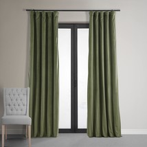 Hpd Half Price Drapes Signature Velvet Thermal Blackout Curtains, Hunter Green - £49.38 GBP