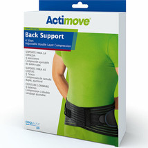 Actimove Back Support 4 Stays Adjustable Double Layer Compression Black - £43.16 GBP+