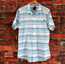 O'Neill Men's Shirt Short Sleeve L Cotton Horizontal Stripes Beach Surf Sun - £15.08 GBP