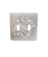 Light Switch Cover 3d Rose White Dragon Toggle Switch 5 Inches x 5 Inches - $3.46