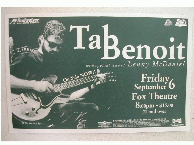 Tab Benoit Handbill Poster great shots - $44.99