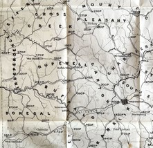 Map Coal Outcrops 1875 Geological Pittsburgh Washington County PA Victorian DWZ1 - £157.26 GBP