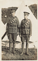 British Military Uniform Artillery SOLDIERS-BANDOLIERS-TENT~REAL Photo Postcard - £10.84 GBP