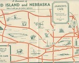 Jamson&#39;s Cafe Placemat Grand Island Nebraska 1949 Souvenir  - $17.82