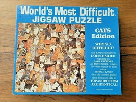 World&#39;s Most Difficult Jigsaw Puzzle Cats Edition Double Sided w/ 529 Pieces - £9.27 GBP