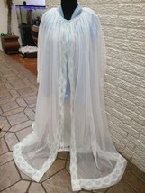 Vintage Miss Elaine Womans 3 pc Quilted  Nightgown  Size L Blue - $1,467.89 MXN