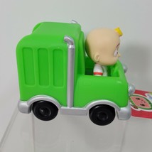 COCOMELON  4&quot;  Green Trash Truck Wheeling Vehicle With JJ New - £8.17 GBP