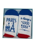 Paris-Themed Socks Gift Set With Eiffel Tower Design &amp; Inspirational Quo... - $11.52