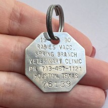 1990 Spring Branch Vet Houston TX Puppy Dog Rabies Vaccine Dog Tag #76139 - $17.95