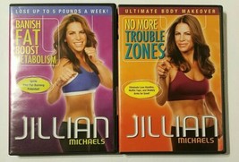 DVD lot of 2 Jillian Michaels workout Fitness Exercise Cardio Boost Meta... - £7.85 GBP