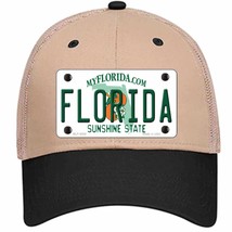 Florida Sunshine State Novelty Khaki Mesh License Plate Hat - £23.04 GBP