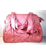 Orange Quilted Faux Leather Purse Bag Pre-owned  #PW390  (16&quot;x11&quot;x4&quot;) - $201.82 MXN