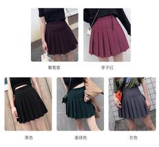 Black Pleated Mini Skirt Women Girl Petite Size Pleated Mini Skirt Tennis Skirt image 5