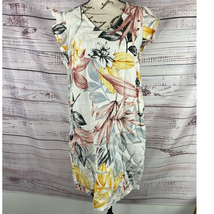 C&amp;C California Flutter Sleeve Floral Linen Dress Womens Small V Neck Lig... - £14.30 GBP