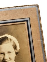 Old Vintage Photo Portrait Woman Female Nurse Matted 6.5&quot; Coovert Memphis - £14.38 GBP