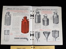 1933 Brochure and Price List &quot;The Ellisco Line&quot; Gas Oil Equip. Cans - £23.50 GBP