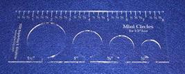 4 Mini Circles Template for 1/2&quot; Foot Clear with Ruler 1/8&quot; Thick - £13.34 GBP