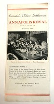 1940s Annapolis Royal Nova Scotia Canada Oldest Settlement Travel Brochure - $9.85