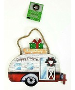 Wooden Christmas Happy Campers RV 7.87&quot; x 6.5&quot; Christmas Hanging Decorat... - $269.91 MXN