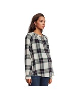 Time and Tru Maternity Woven Button Up Top Womens XXL Blue Plaid Shirt - £11.61 GBP