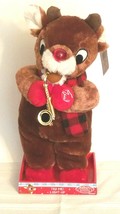 Musical Dancing Rudolph The Red Nosed Reindeer Playing Saxophone - £23.97 GBP