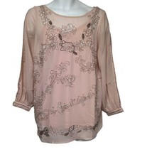 roamans pink beaded cami tank long sleeve blouse 2 piece Size 16W - £21.64 GBP