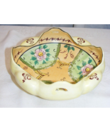 Vintage Pottery Porcelain Japan Yellow Decorative Scalloped Bowl - $34.64