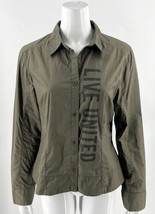 Merrell Live United Top L Olive Green Wolverine World Wide Button Up Shirt NEW - £19.55 GBP