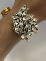 Previously Used Burberry Daisy Cuff Bracelet Clear Crystal Size Medium - £276.52 GBP