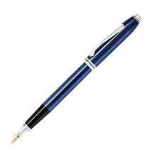 Cross Townsend Quartz Blue Lacquer Medium Point Fountain Pen - £379.34 GBP