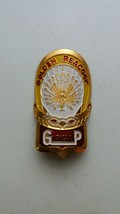 Vintage Golden Peacock Head Badge Emblem Logo For Vintage Bicycles Nos - £23.95 GBP