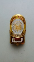 Vintage Golden Peacock Head Badge Emblem Logo For Vintage Bicycles Nos - £23.59 GBP