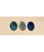 Lot 3 Australian Black Opal Triplet 6x8 mm Oval Gemstones - £23.73 GBP