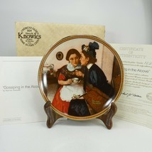 Gossiping In The Alcove Knowles Plate Norman Rockwell Rediscovered Women Z1HY0 - £5.46 GBP