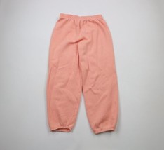 Vintage 90s Streetwear Womens Medium Blank Cuffed Sweatpants Joggers Pink USA - £27.09 GBP
