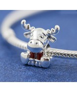 2020 Summer Release 925 Sterling Silver Canada Moose Maple Leaf Charm  - £13.84 GBP