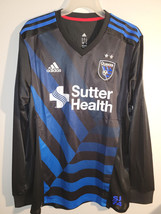 Adidas Authentic Mls San Jose Earthquakes Long Sleeve Team Jersey Size Xl - £31.15 GBP