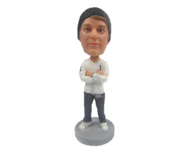 Custom Bobblehead Fashionable Male With Hands Folded - Leisure &amp; Casual Casual M - £66.55 GBP