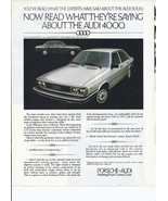 1979 Audi 4000 and 5000 Print Ad Automobile car 8.5&quot; x 11&quot; - $27.52 CAD