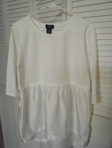 SHARON FORD NEW YORK LARGE WHITE 3/4 SLEEVE TUNIC TOP WORN TWICE - £12.18 GBP