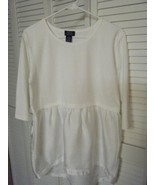 SHARON FORD NEW YORK LARGE WHITE 3/4 SLEEVE TUNIC TOP WORN TWICE - £12.17 GBP