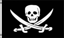 3X5 Jolly Roger Pirate Calico Jack Rackham Flag Banner USA SELLER 100D - £13.36 GBP