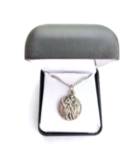 NEW St. Christopher Medal Necklace Pendant Creed Collection Gift Boxed C... - £15.71 GBP