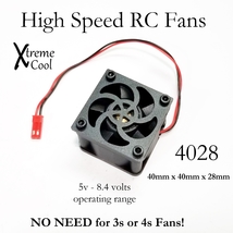 RCP Xtreme Cool High Speed RC Cooling Fan 40x28 Plastic Tron Cover 8v - £22.74 GBP+