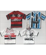 Lot 4 small miniature European Soccer Football  Jerseys Souvenirs  UNICO... - $27.41 CAD